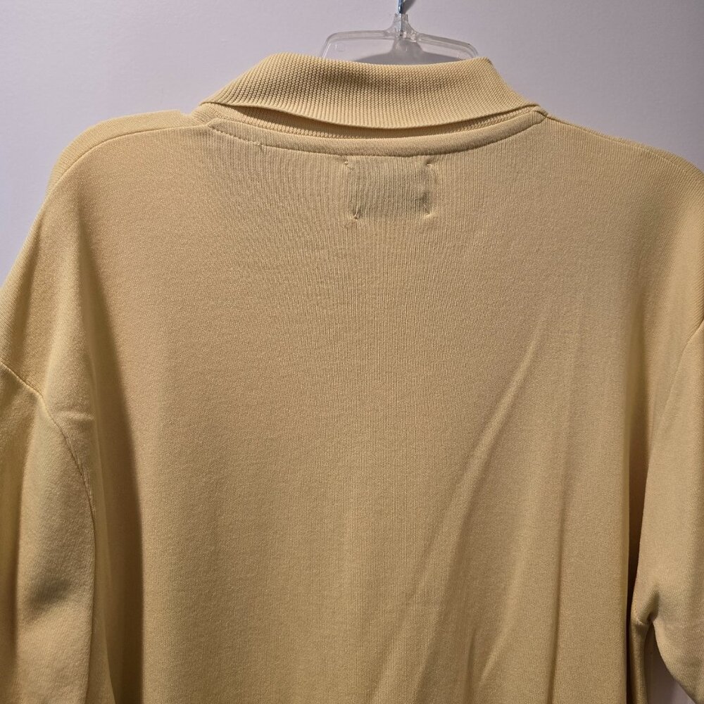 Vintage Montgomery Ward Ban Lon Polo Shirt Yellow Mens Medium Nylon Retro. GUC. - Picture 10 of 16